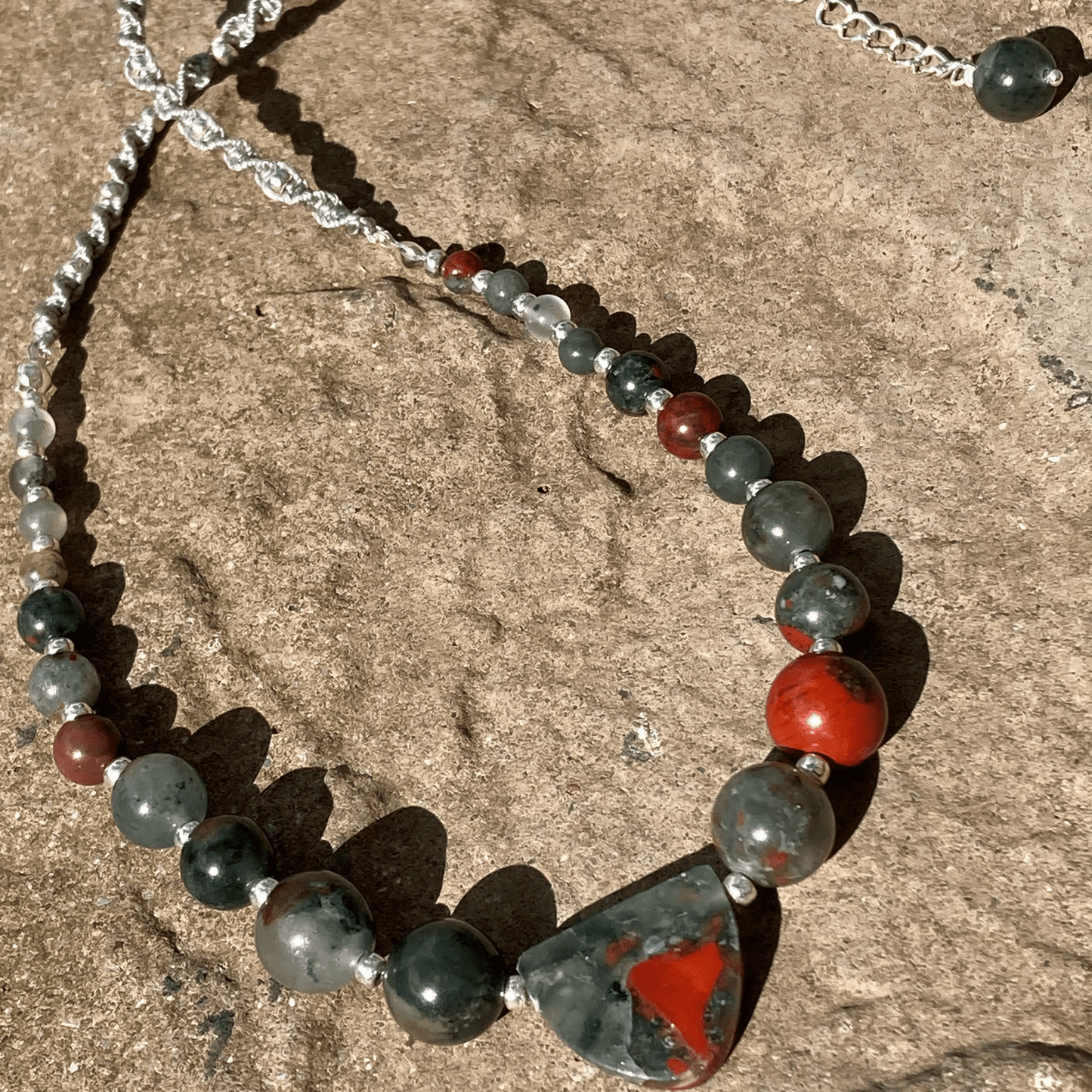 Necklace Bloodstone Macrame Necklace Jewelz Galore Bloodstone Macrame Necklace | Jewelz Galore | Ladies Jewellery Online