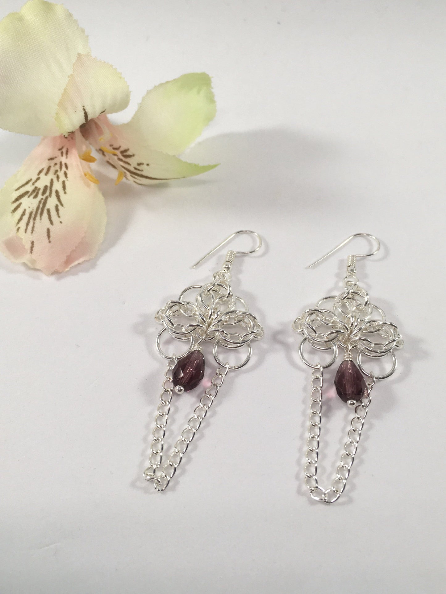 Earrings Chainmaille Enchantress Earrings Jewelz Galore Handmade Beaded Chainmaille Earrings | Jewelz Galore | Jewellery