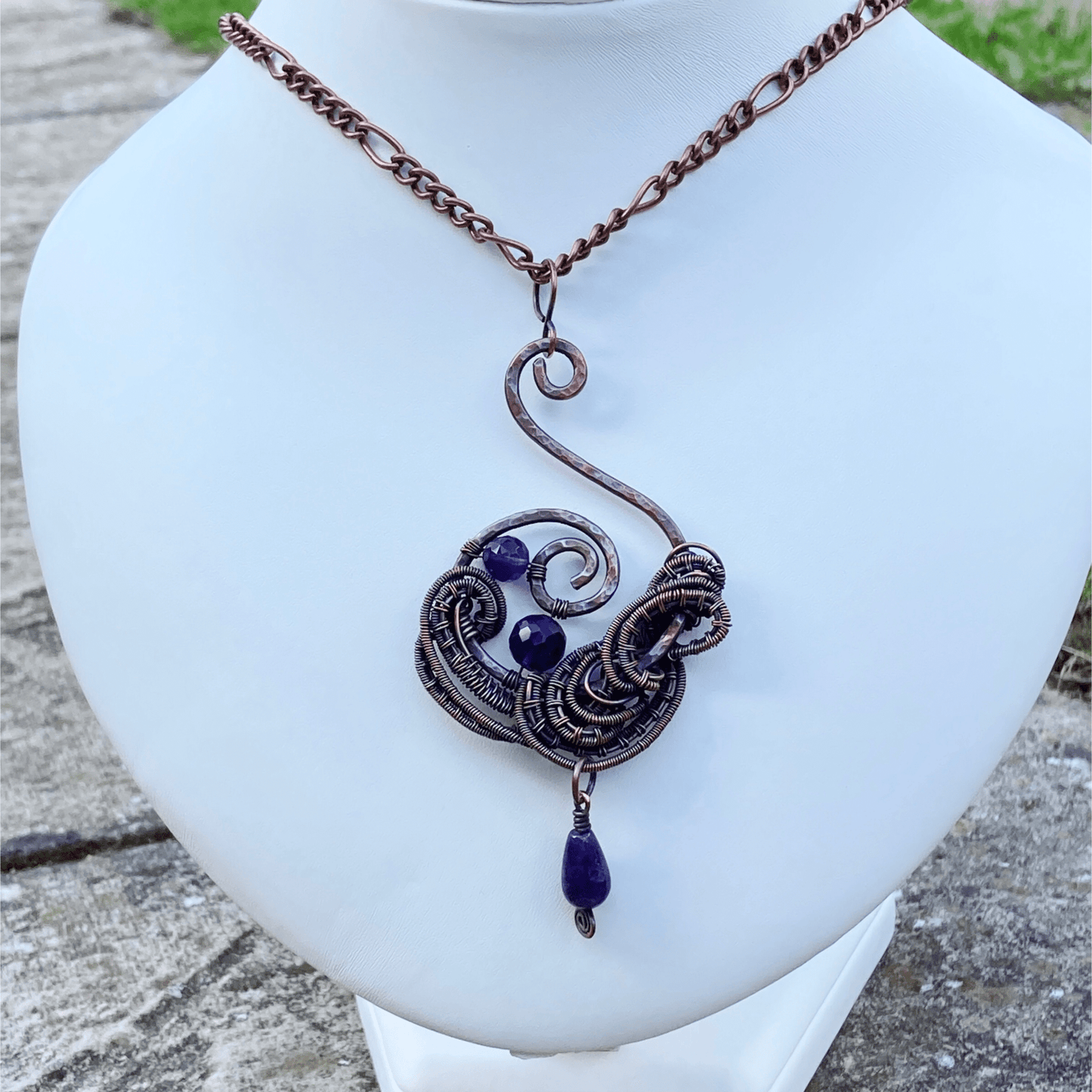 Pendant Amethyst Copper Wire Wrapped Pendant Jewelz Galore Buy Amethyst Copper Wire Wrapped Pendant | Jewelz Galore | Jewellery
