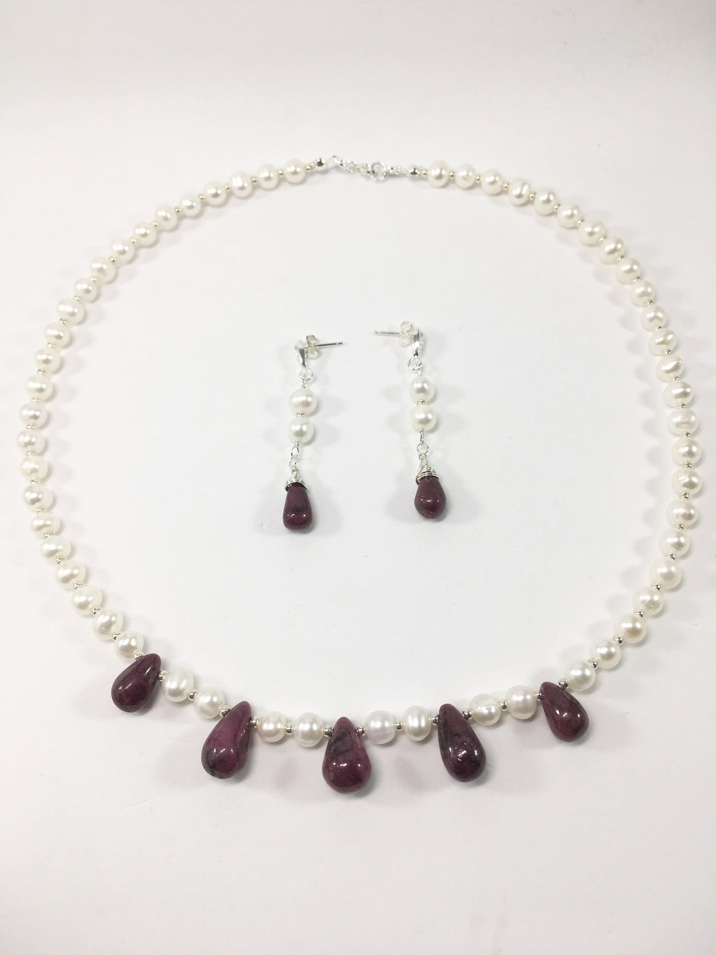 Necklace Ruby And Freshwater Pearl Bridal Necklace Jewelz Galore Ruby Bridal Necklace | Jewelz Galore | Jewellery