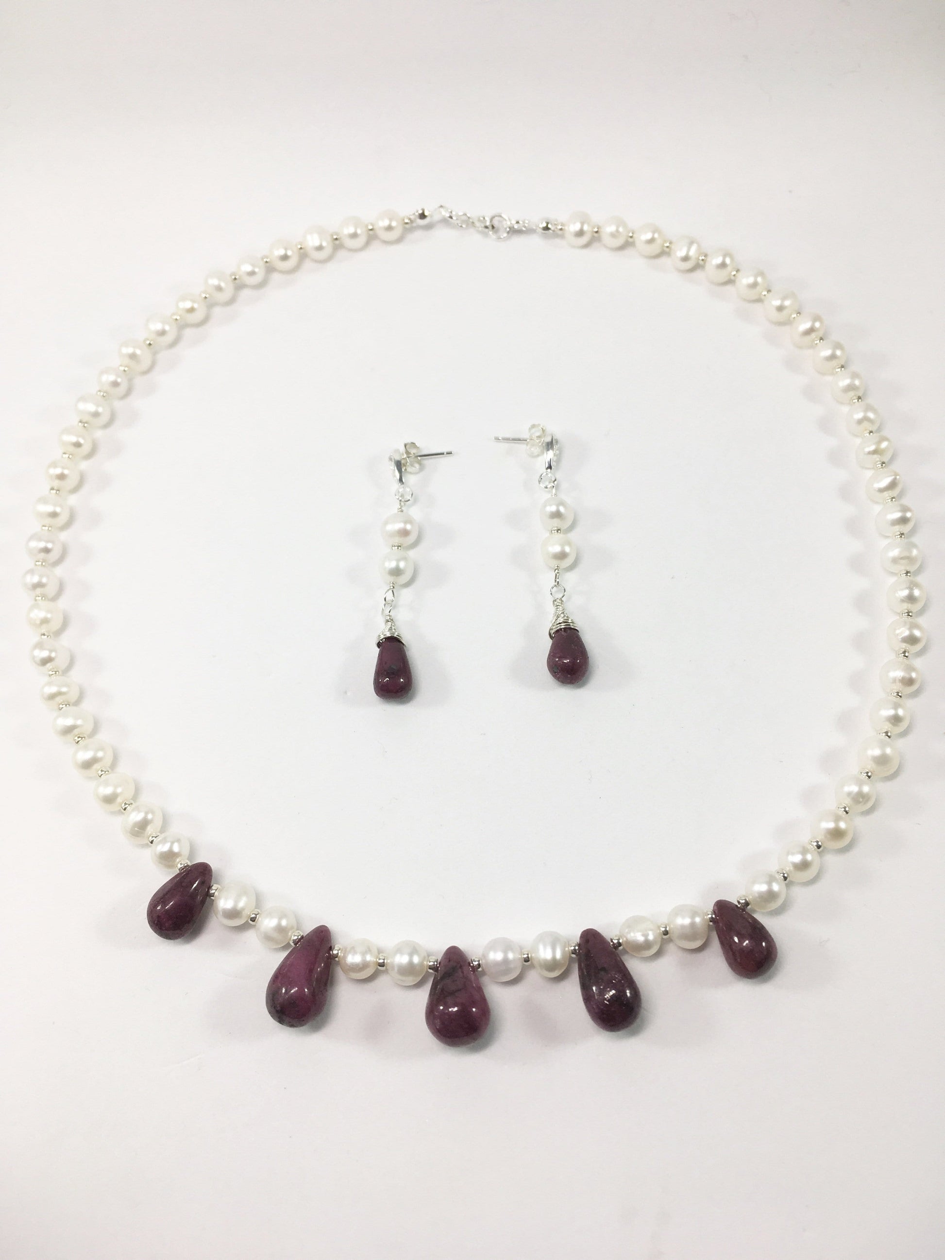 Necklace Ruby And Freshwater Pearl Bridal Necklace Jewelz Galore Ruby Bridal Necklace | Jewelz Galore | Jewellery