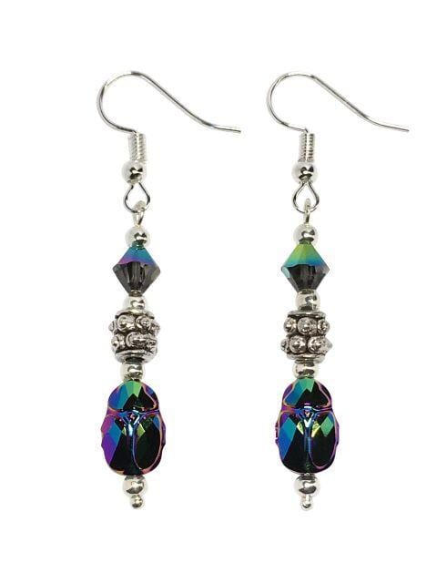 Swarovski Scarab Beetle Earrings