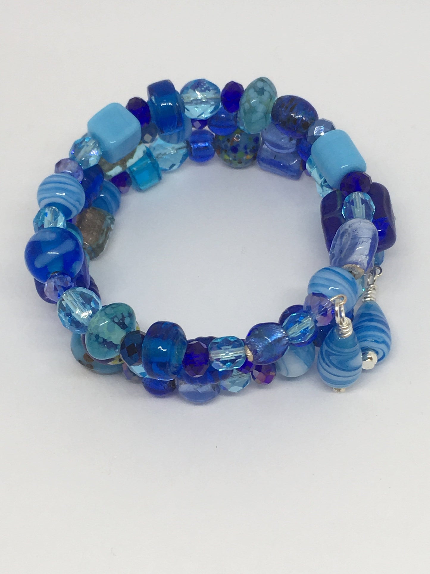 Bracelet Ocean Sparkly Wrap Around Bracelet Jewelz Galore Beaded Wrap Bracelet | Jewelz Galore | Handmade Jewellery Cambridge