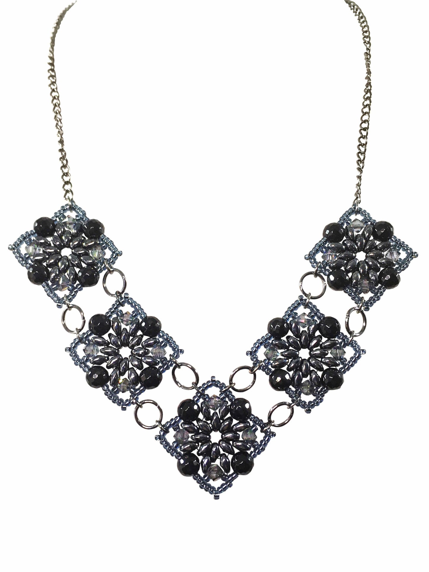 Necklace After Dark Necklace Jewelz Galore Beaded Black Agate Necklace | Jewelz Galore | Handmade Jewellery