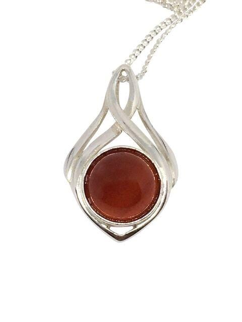 Necklace Carnelian Sterling Silver Celtic Twist Gemstone Pendant Jewelz Galore Sterling Silver Celtic Gemstone Pendant | Jewelz Galore | Jewellery
