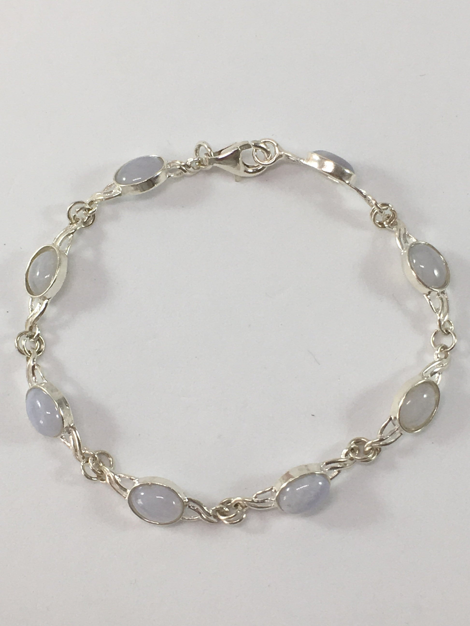 Bracelet Blue Lace Agate Sterling Silver Celtic Twist Blue Lace Agate Bracelet Jewelz Galore Sterling Silver Blue Lace Agate Celtic Bracelet | Jewelz Galore
