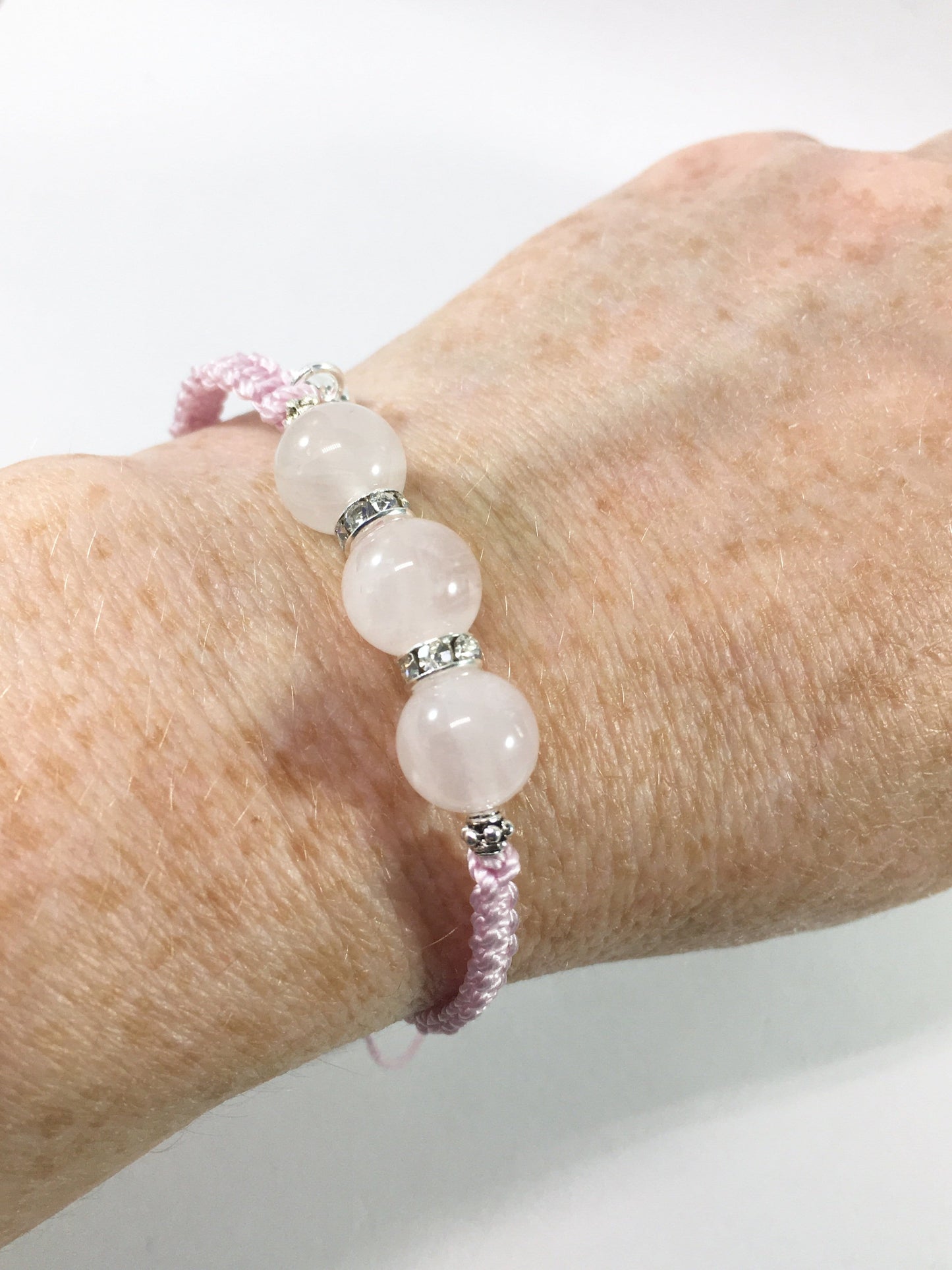 Bracelet Rose Quartz Macrame Bracelet Jewelz Galore Rose Quartz Macrame Gemstone Bracelet | Jewelz Galore | Jewellery