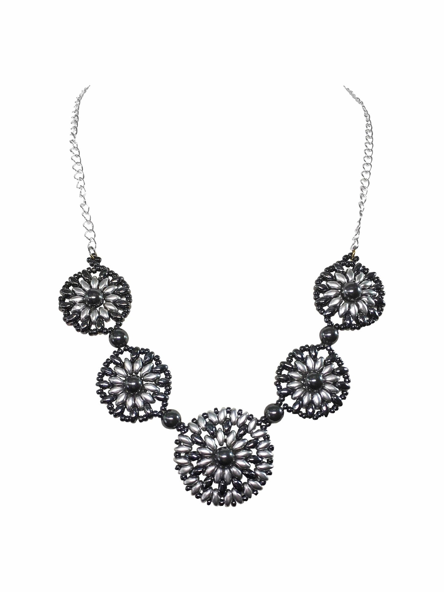 Necklace Hematite Disc Necklace Jewelz Galore