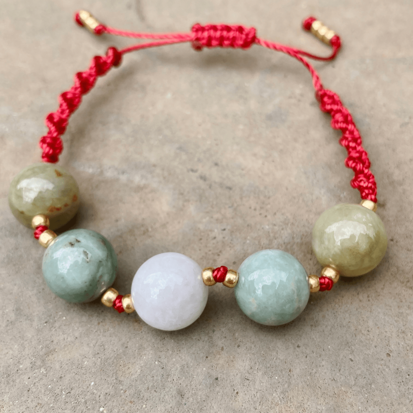 Bracelets Jadeite Adjustable Bracelet Jewelz Galore Handmade Macrame Jadeite Adjustable Bracelet | Jewelz Galore