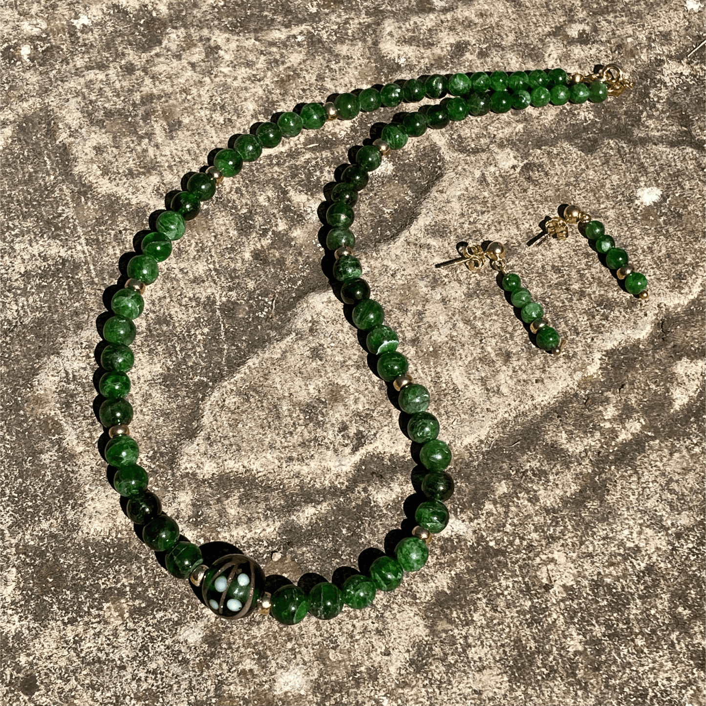 Necklace Chrome Diopside Necklace Set Jewelz Galore Buy Chrome Diopside Necklace Set | Jewelz Galore | Artisan Jewellery