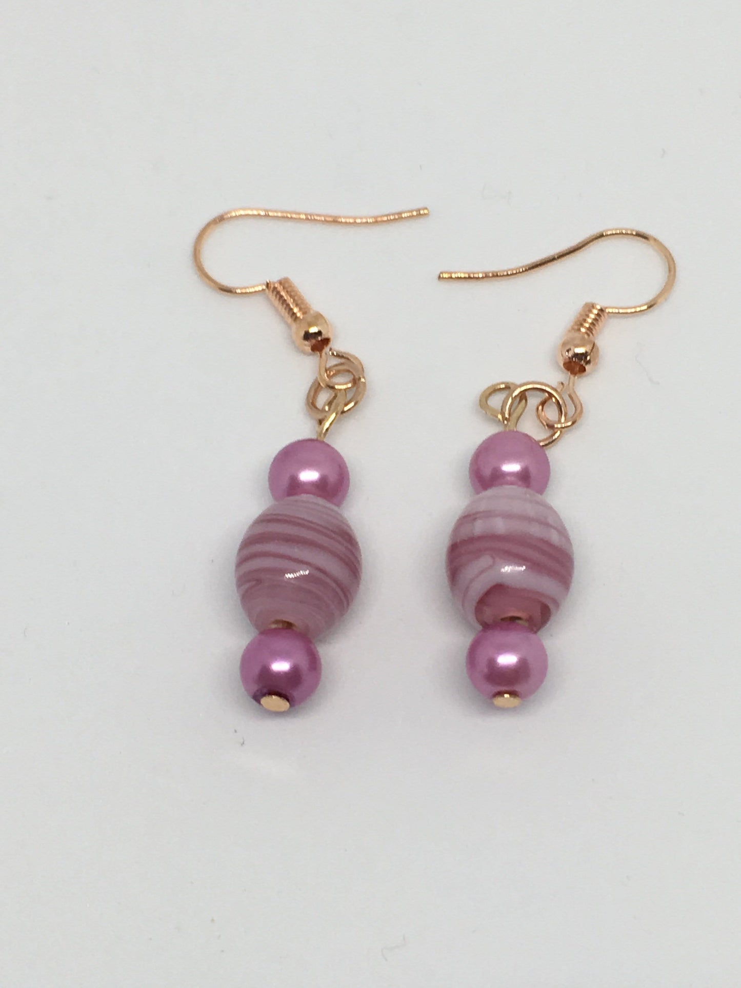 Earrings Mauve Millefiori Earrings Jewelz Galore Mauve Millefiori Beaded Earrings | Jewelz Galore