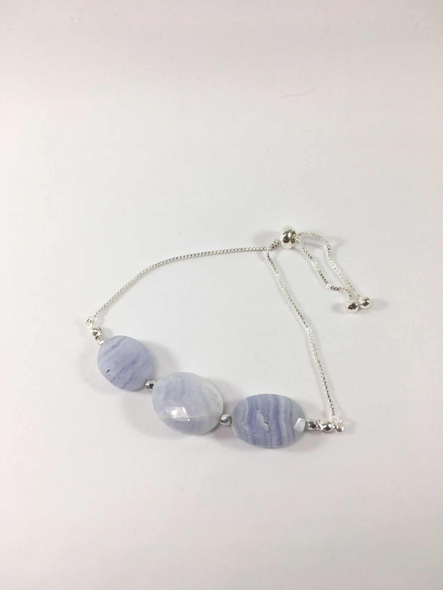 Bracelet Blue Lace Agate Slider Bracelet Jewelz Galore Blue Lace Agate Bracelet | Jewelz Galore | Jewellery Cambridge