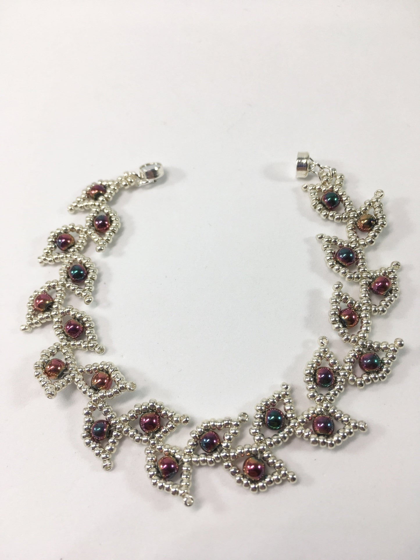 Bracelet Pink Hematite Leaf Bracelet Jewelz Galore Handmade Beaded Leaf Bracelet | Jewelz Galore | Jewellery Online