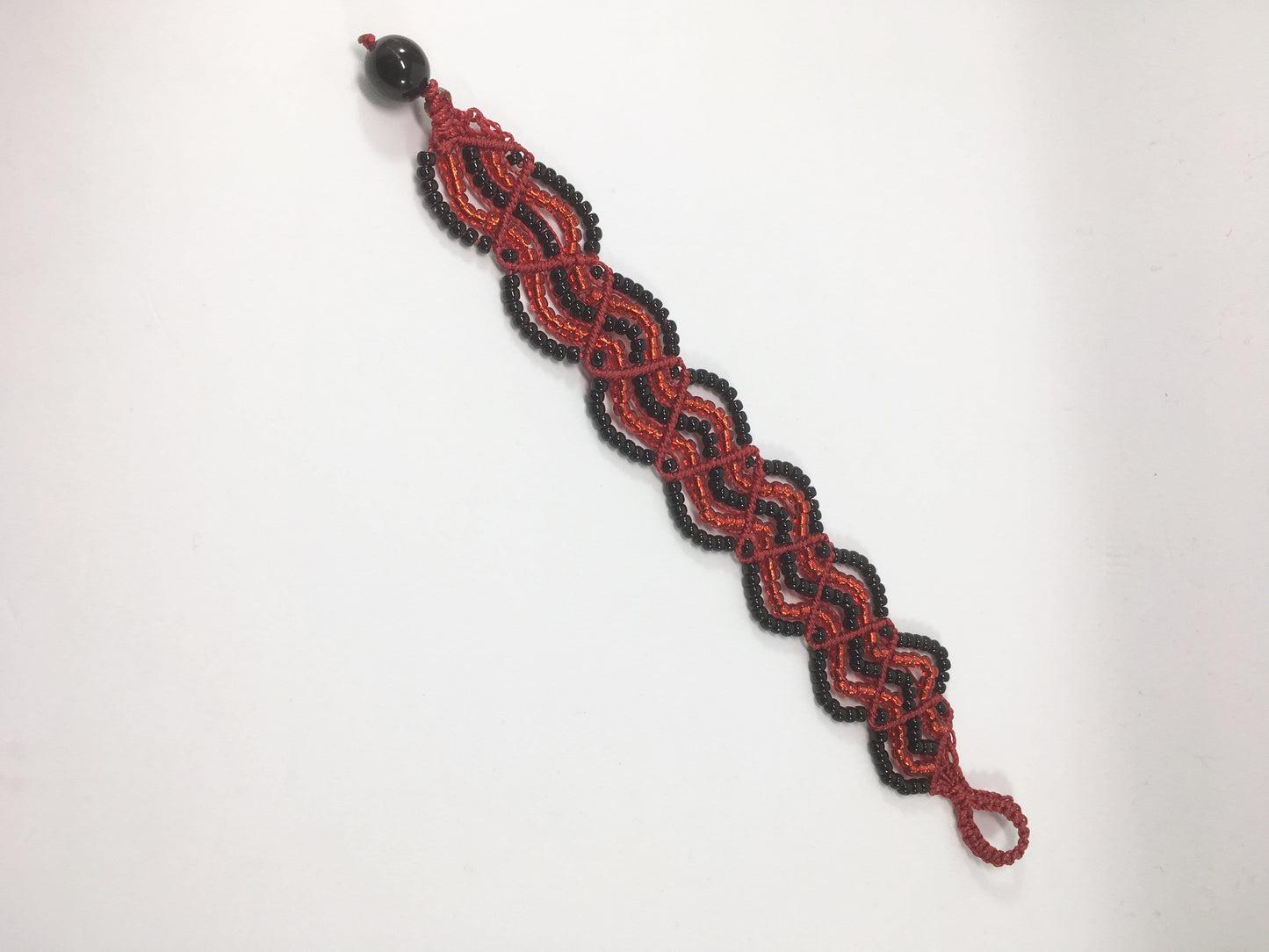 Bracelet Red Macrame Beaded Cavandoli Bracelet Jewelz Galore Handmade Beaded Macrame Cavandoli Bracelet | Jewelz Galore | Jewellery