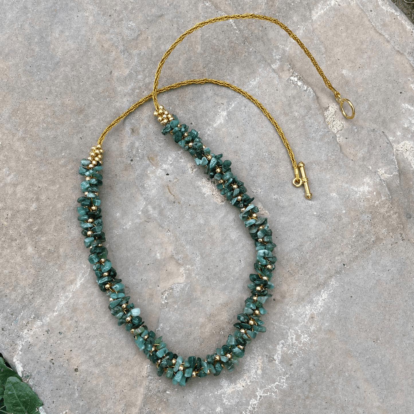 Necklaces Emerald Chip Kumihimo Necklace Jewelz Galore Handmade Emerald Chip Kumihimo Necklace | Jewelz Galore | Jewellery