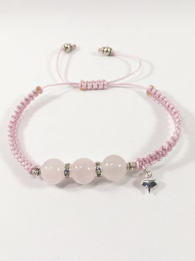 Rose Quartz Macrame Bracelet