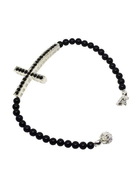 Bracelet Blue Goldstone Gemstone Cross Bracelet Jewelz Galore Gemstone Cross Bracelet | Jewelz Galore | Handmade Jewellery Online