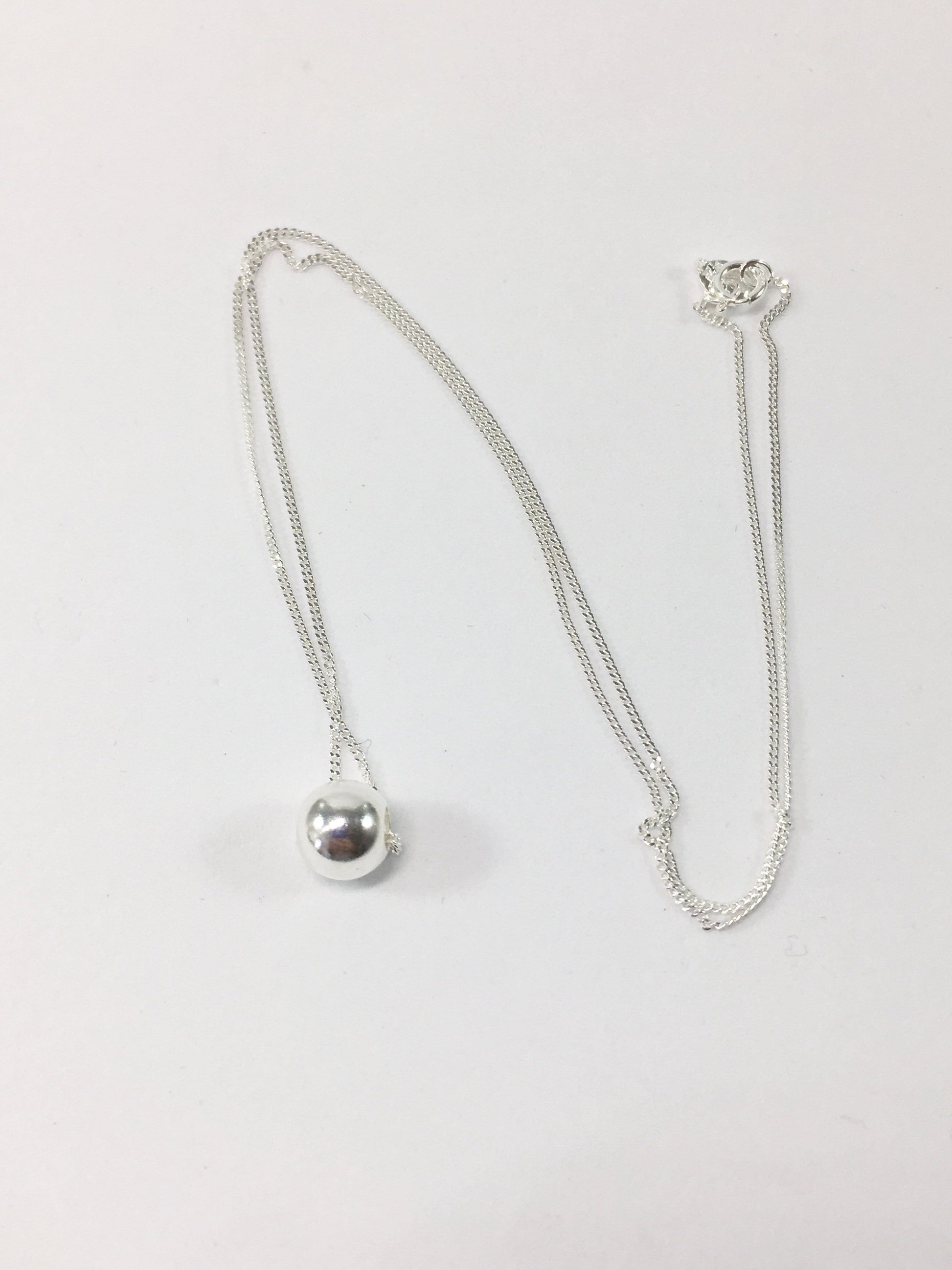 Necklace Sterling Silver Ball Charm Necklace Jewelz Galore