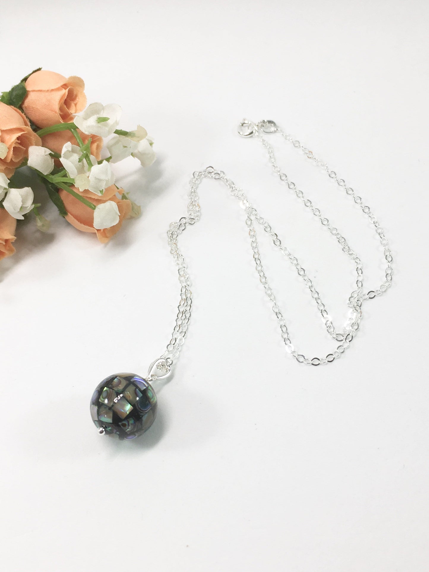 Necklace Abalone Ball Necklace Jewelz Galore Abalone Gemstone Necklace | Jewelz Galore | Jewellery In Cambridge
