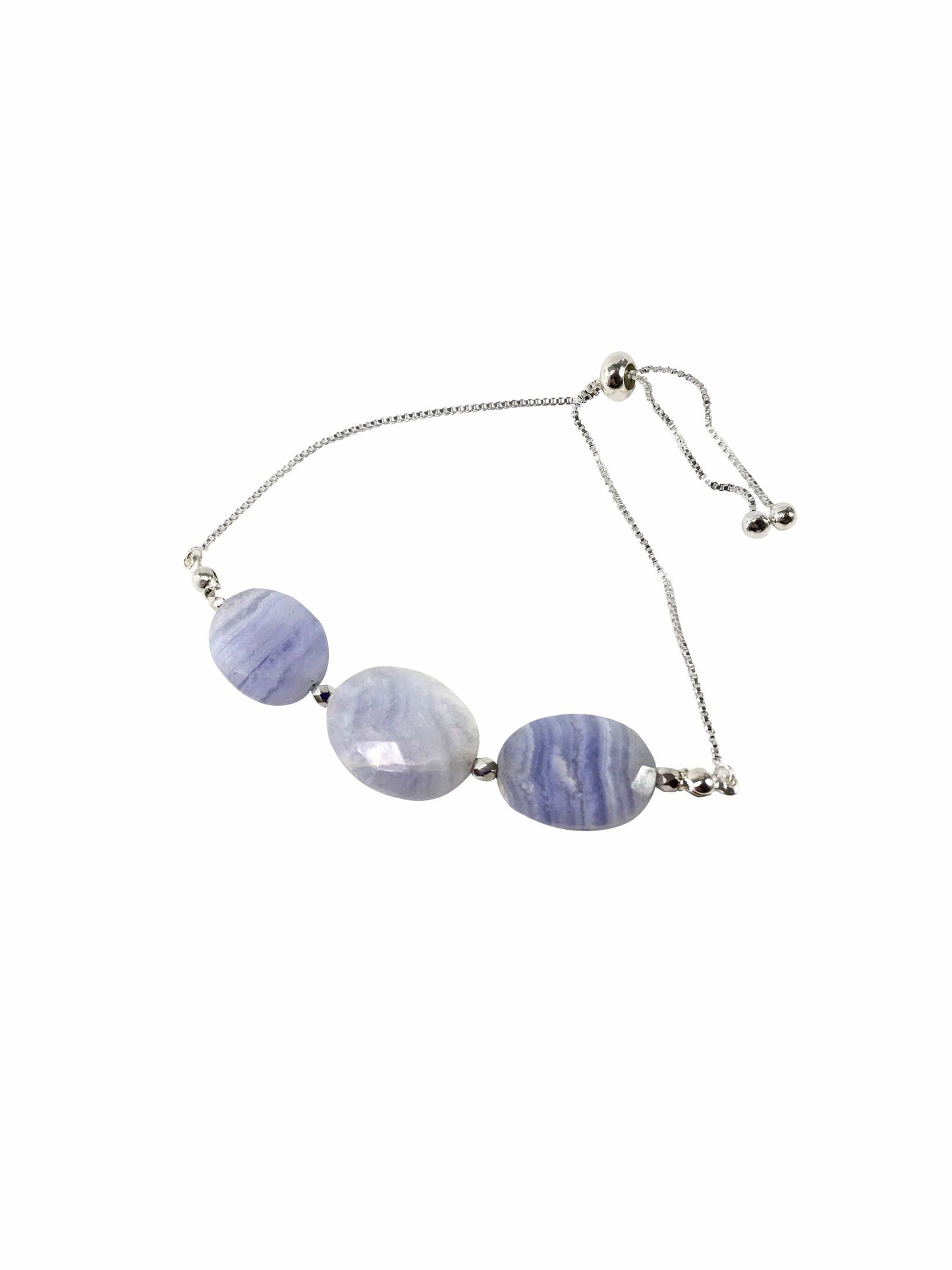 Bracelet Blue Lace Agate Slider Bracelet Jewelz Galore Blue Lace Agate Bracelet | Jewelz Galore | Jewellery Cambridge