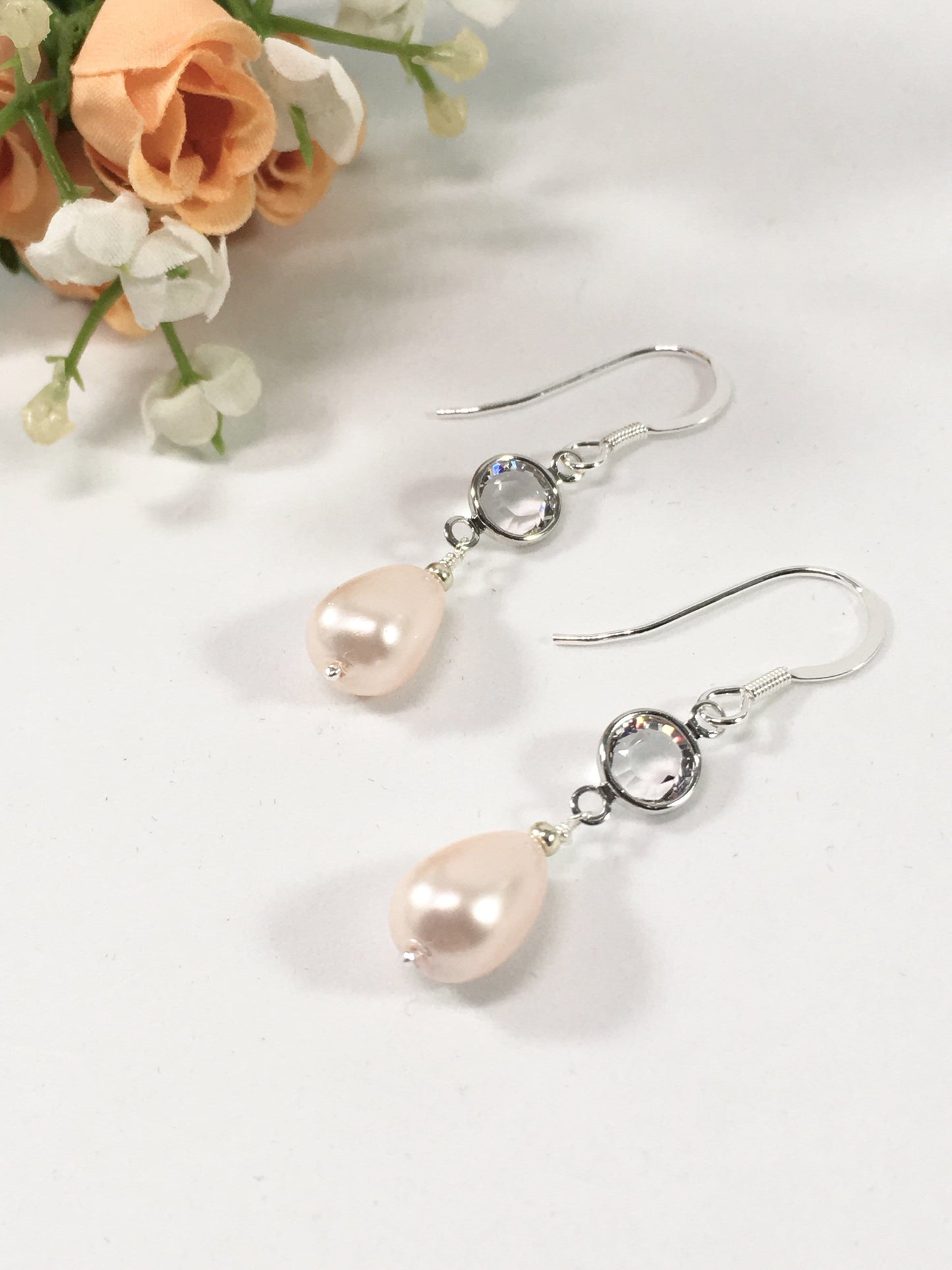 Earrings Sterling Silver Pearl Drop Earrings Jewelz Galore Sterling Silver Bridal Earrings | Jewelz Galore | Jewellery Cambridge
