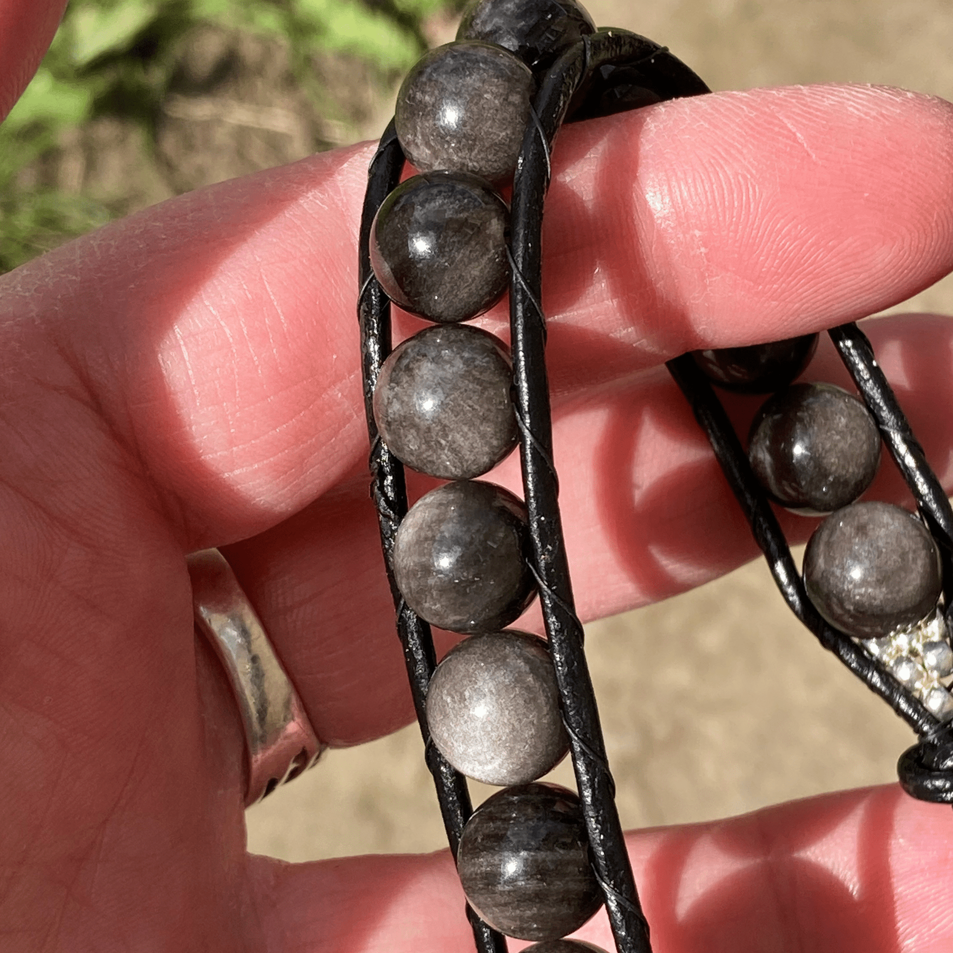 Bracelet Silver Obsidian Wrap Bracelet Jewelz Galore Silver Obsidian Wrap Bracelet | Jewelz Galore | Ladies Jewellery