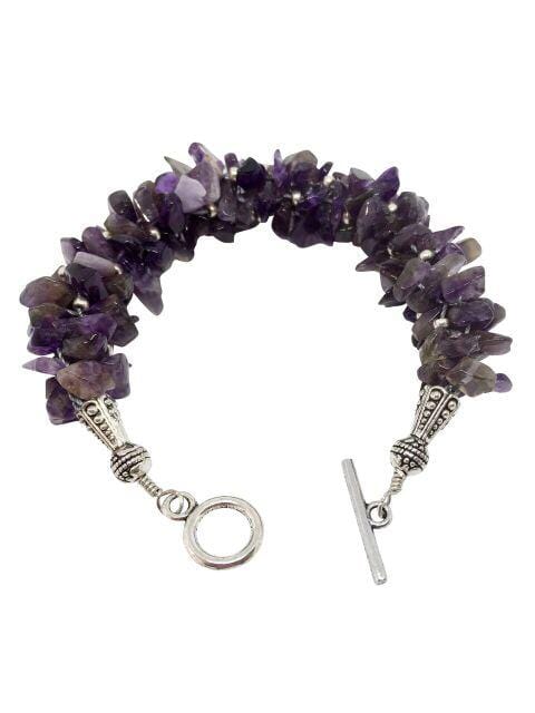 Bracelet 8.5" Amethyst Chip Kumihimo Bracelet Jewelz Galore Amethyst Kumihimo Bracelet | Jewelz Galore | Jewellery Cambridge
