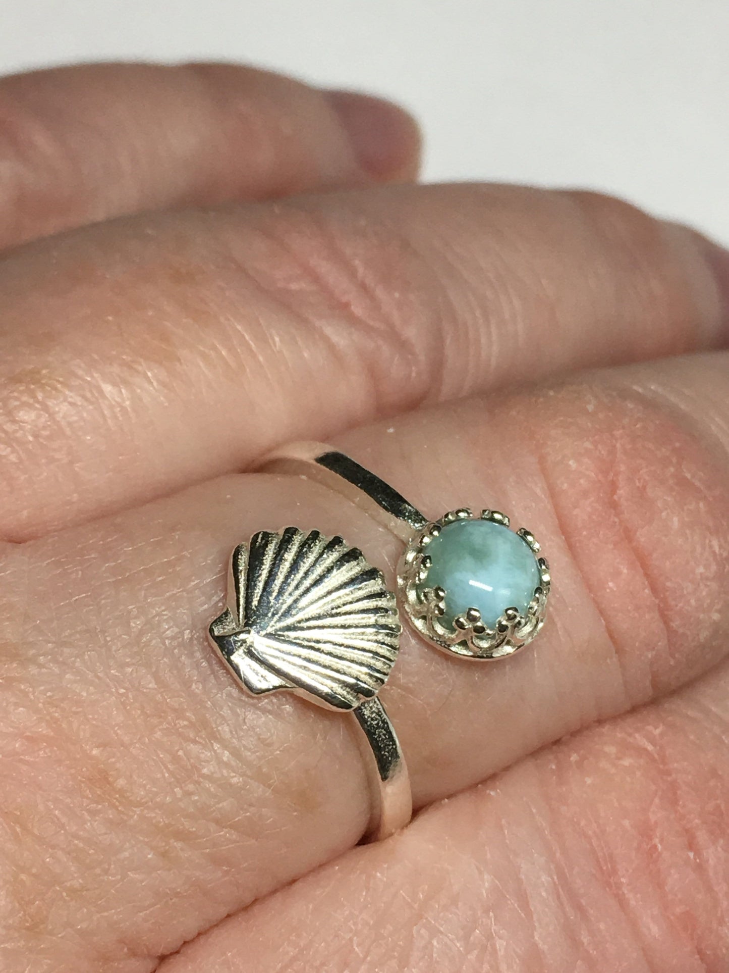 Ring Larimar Shell Ring Jewelz Galore Larimar Shell Ring | Jewelz Galore | Ladies Jewellery Online