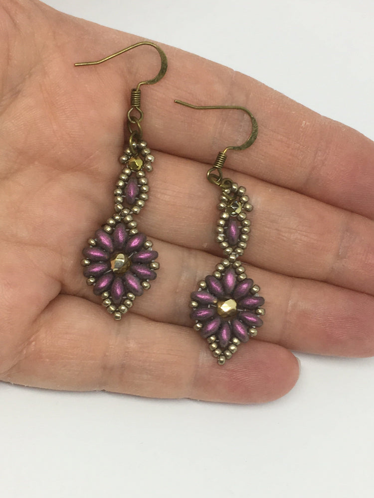 Antique Style Flower Earrings