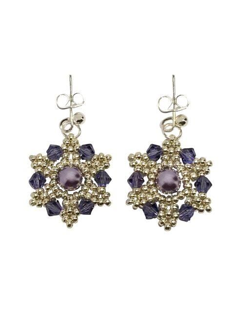 Earrings Snowflake Sparkle Earrings Jewelz Galore