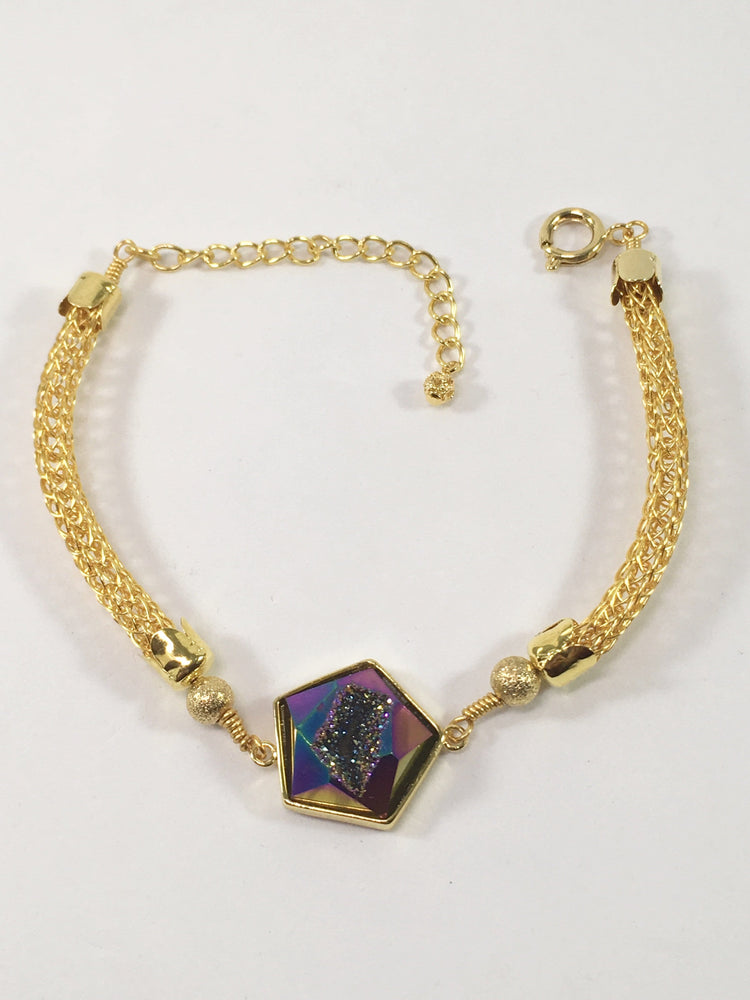 Druzy Agate Gemstone Bracelet