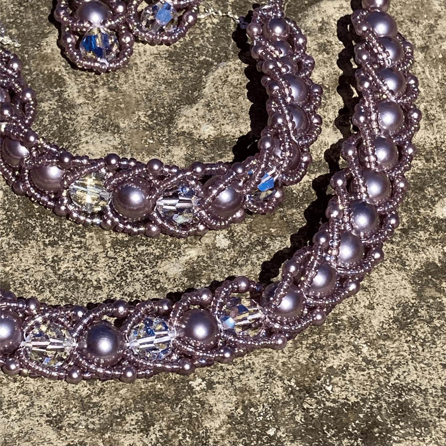 Necklace Mauve Shell Pearl Bridal Set Jewelz Galore Buy Mauve Pearl Bridal Set | Jewelz Galore | Artisan Jewellery