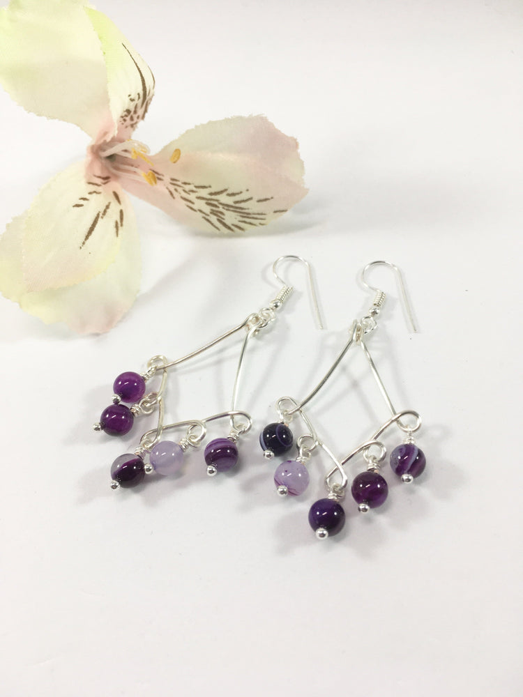 Purple Chandelier Earrings