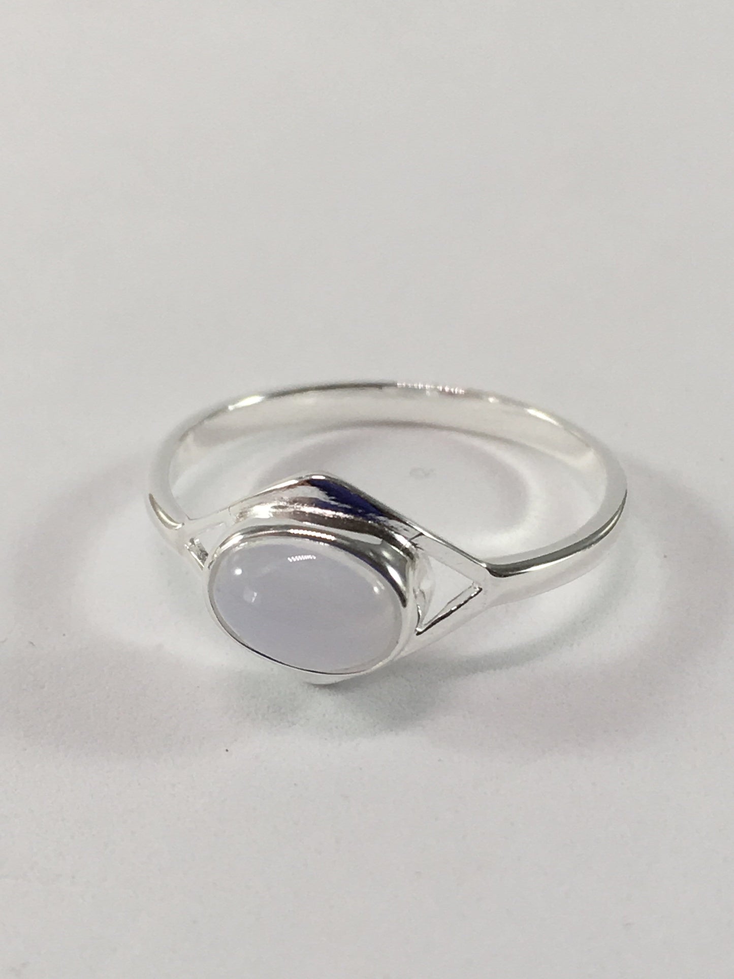 Ring Blue Lace Agate / N Oval Gemstone And Sterling Silver Ring Jewelz Galore Sterling Silver Oval Gemstone Ring | Jewelz Galore | Ladies Jewellery