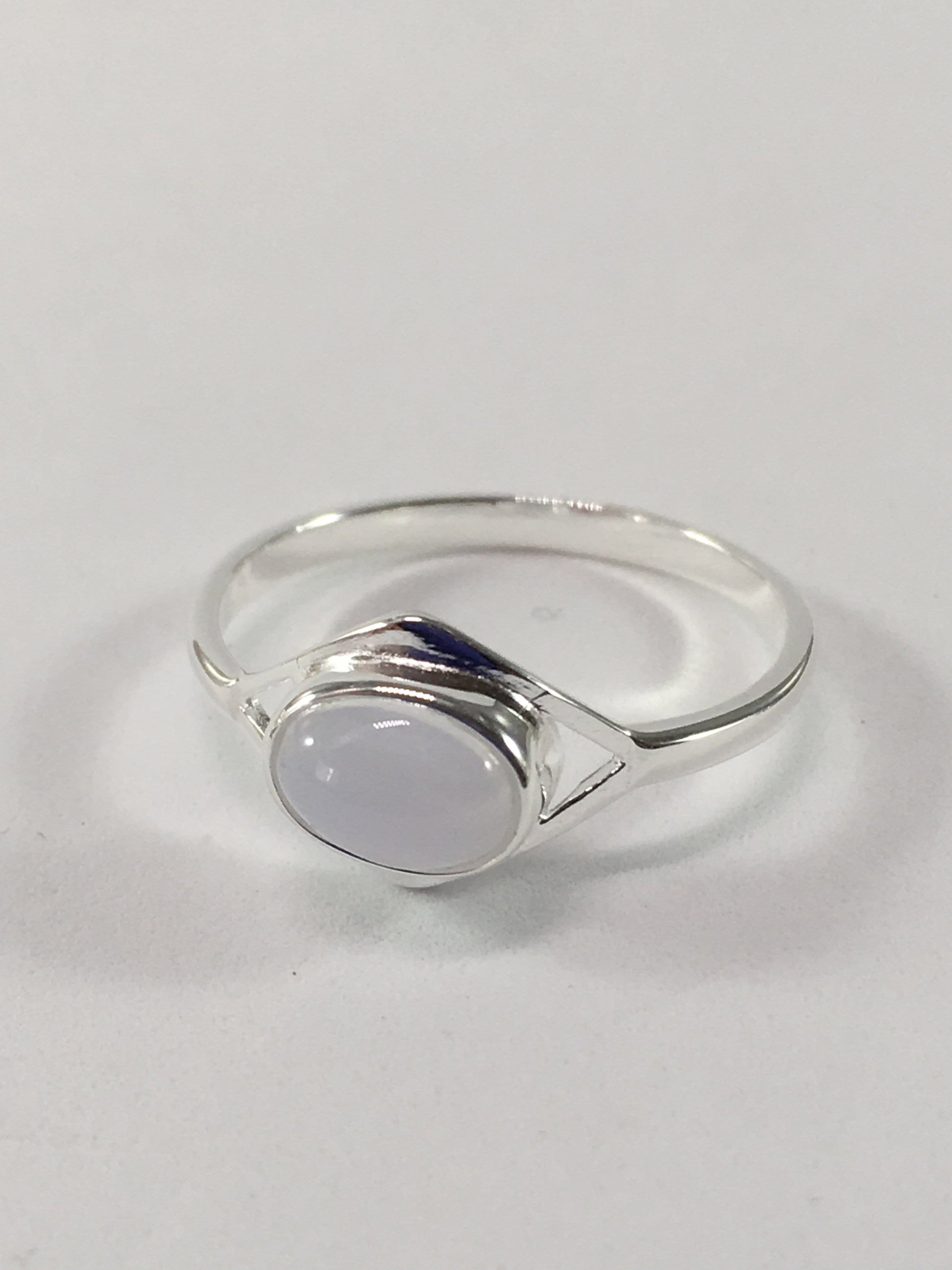 Ring Blue Lace Agate / N Oval Gemstone And Sterling Silver Ring Jewelz Galore Sterling Silver Oval Gemstone Ring | Jewelz Galore | Ladies Jewellery