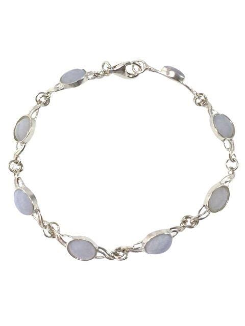 Bracelet Blue Lace Agate Sterling Silver Celtic Twist Blue Lace Agate Bracelet Jewelz Galore Sterling Silver Blue Lace Agate Celtic Bracelet | Jewelz Galore