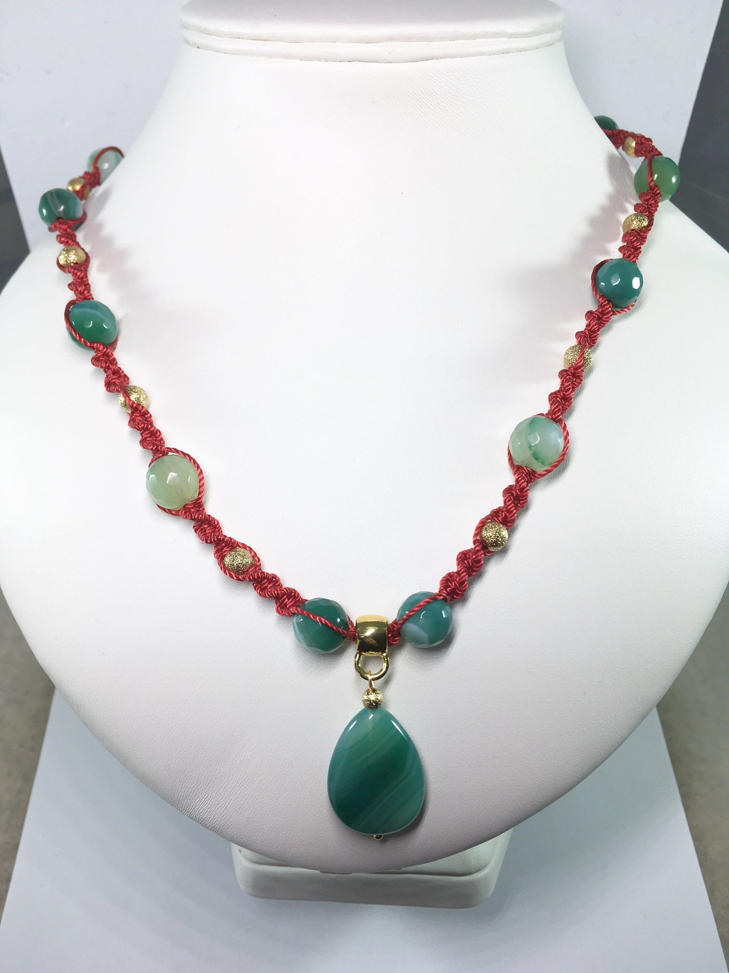 Necklace Striped Agate Macrame Necklace Jewelz Galore Agate Macrame Necklace | Jewelz Galore | Jewellery