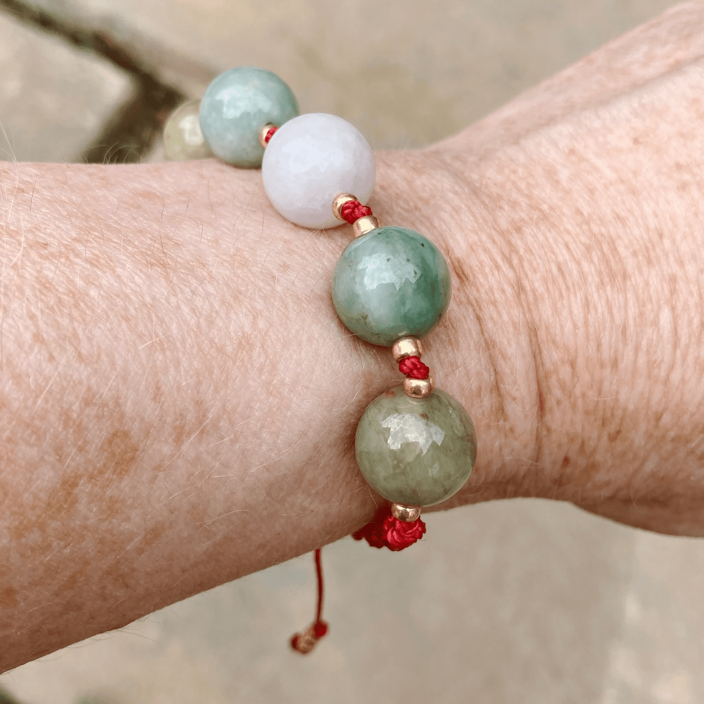 Bracelets Jadeite Adjustable Bracelet Jewelz Galore Handmade Macrame Jadeite Adjustable Bracelet | Jewelz Galore