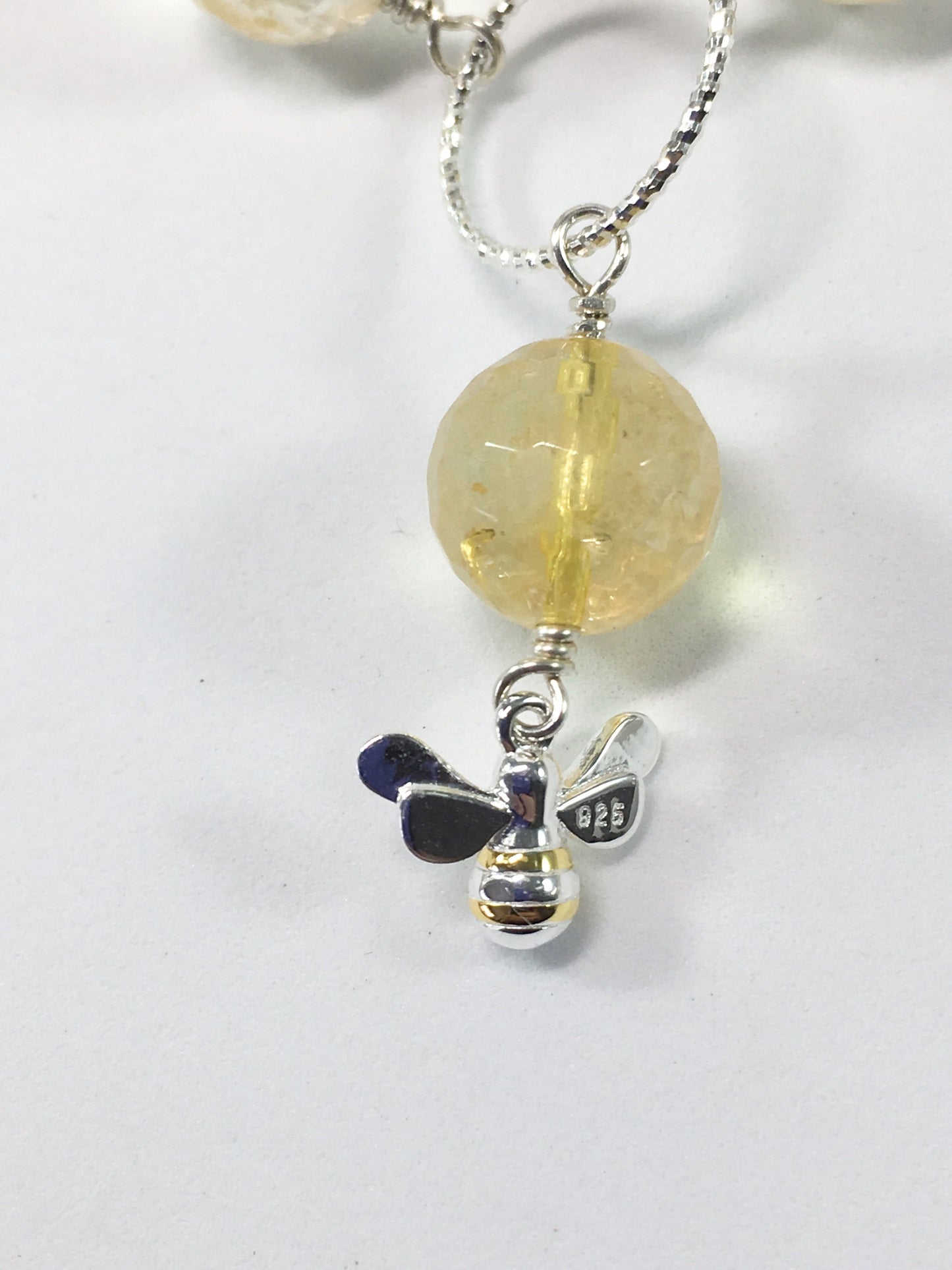 Necklace Sterling Silver Citrine And Freshwater Pearl Bee Necklace Jewelz Galore Sterling Silver Citrine And Pearl Bee Necklace | Jewelz Galore