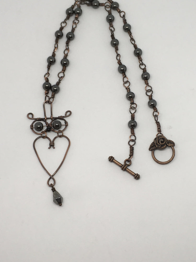 Owl Gemstone Necklace