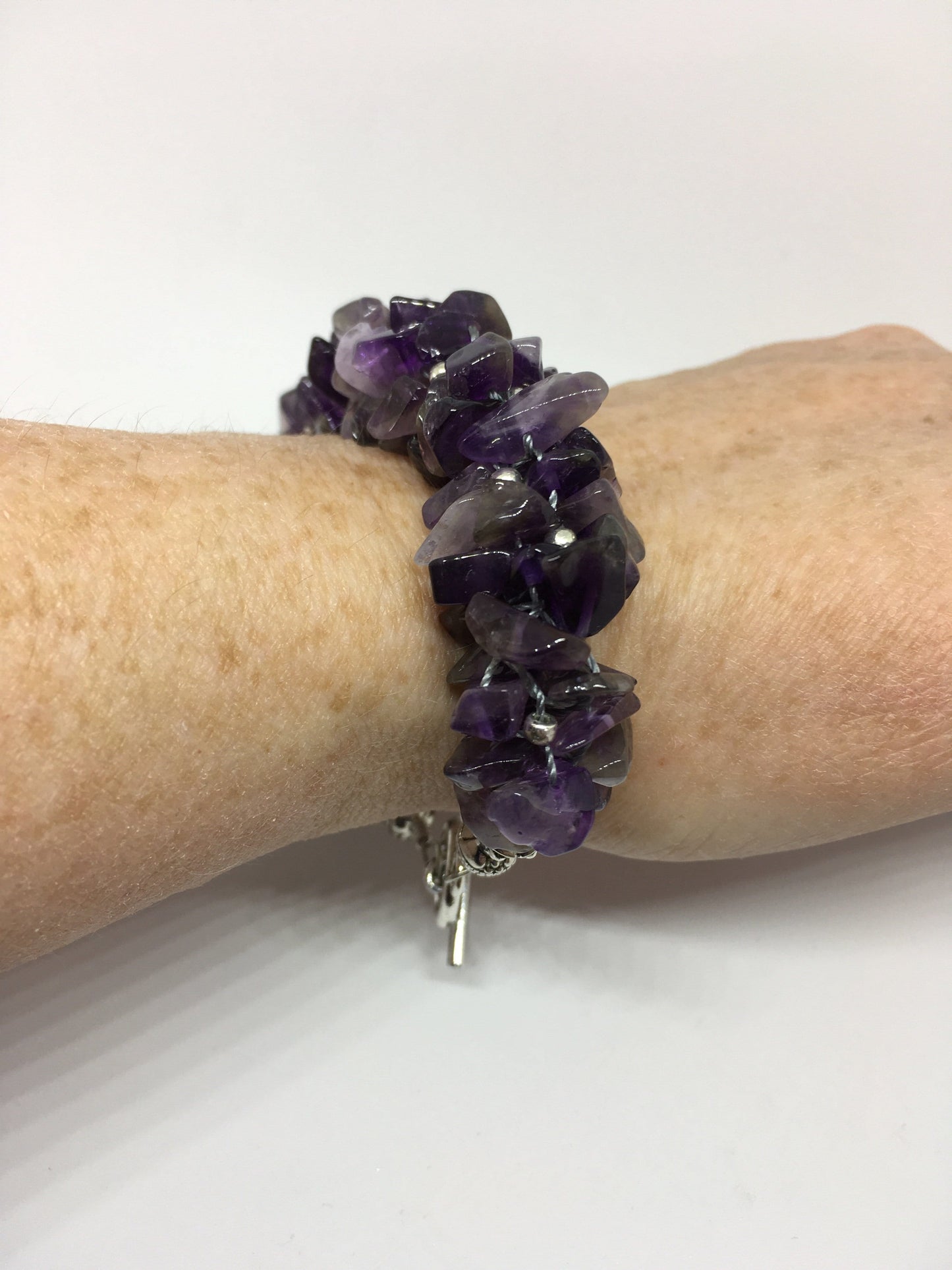 Bracelet 8.5" Amethyst Chip Kumihimo Bracelet Jewelz Galore Amethyst Kumihimo Bracelet | Jewelz Galore | Jewellery Cambridge