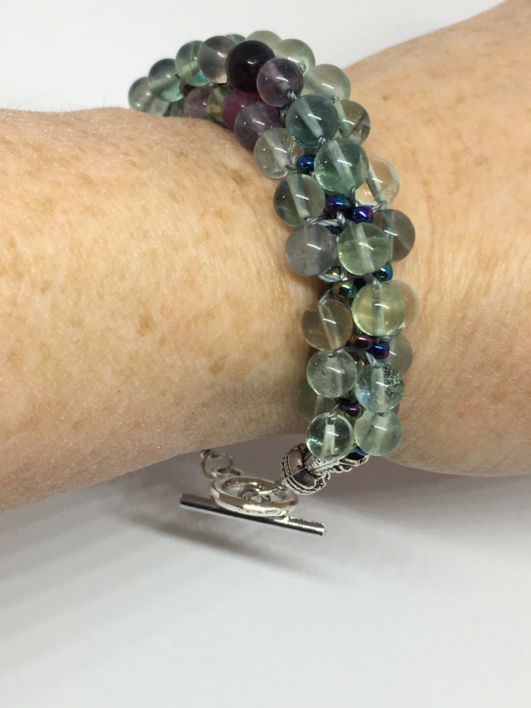 Fluorite Kumihimo Bracelet