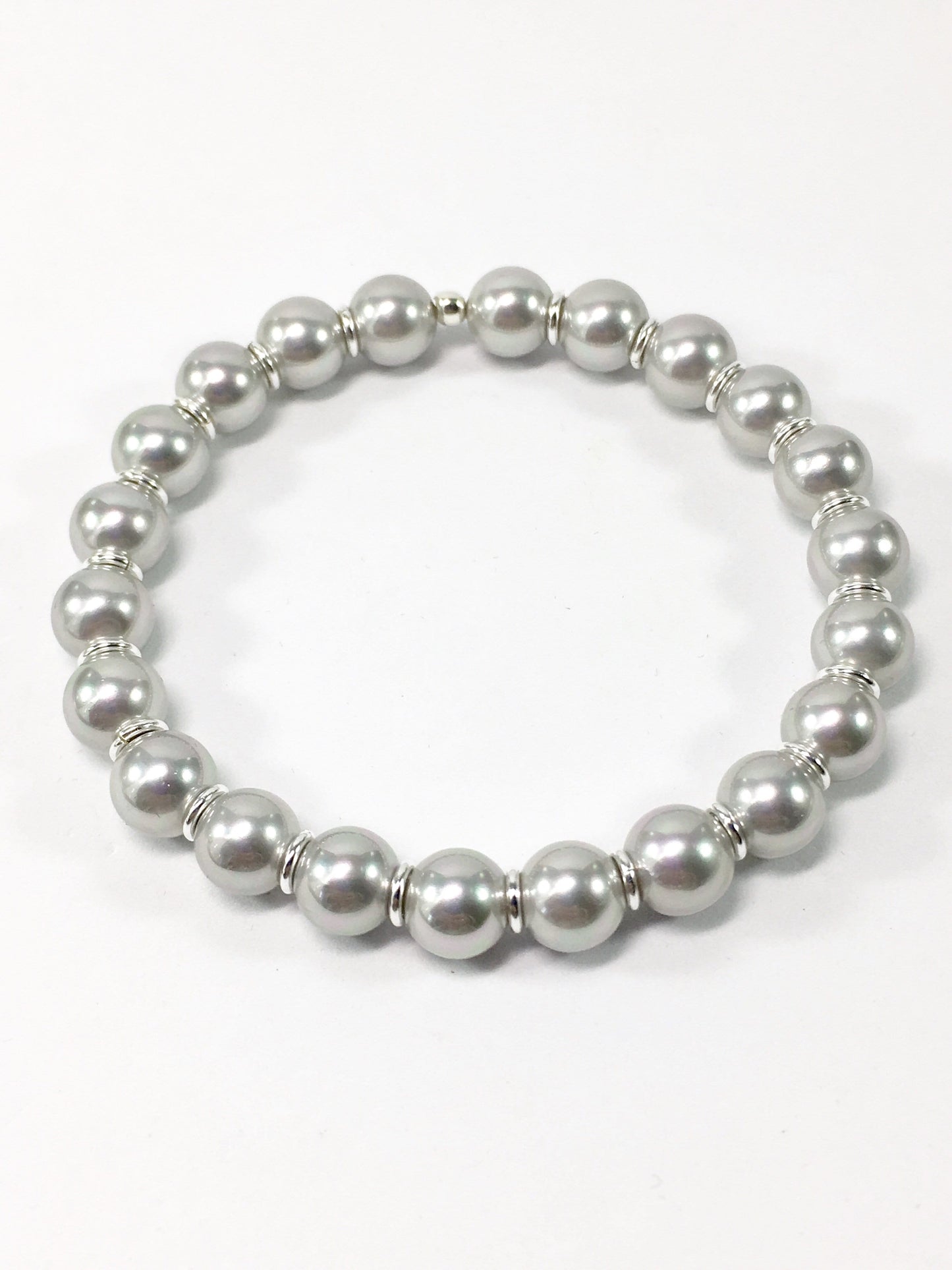Bracelet Silver Shell Pearl Stretch Bracelet Jewelz Galore Silver Shell Pearl Stretch Bracelet | Jewelz Galore | Jewellery Online