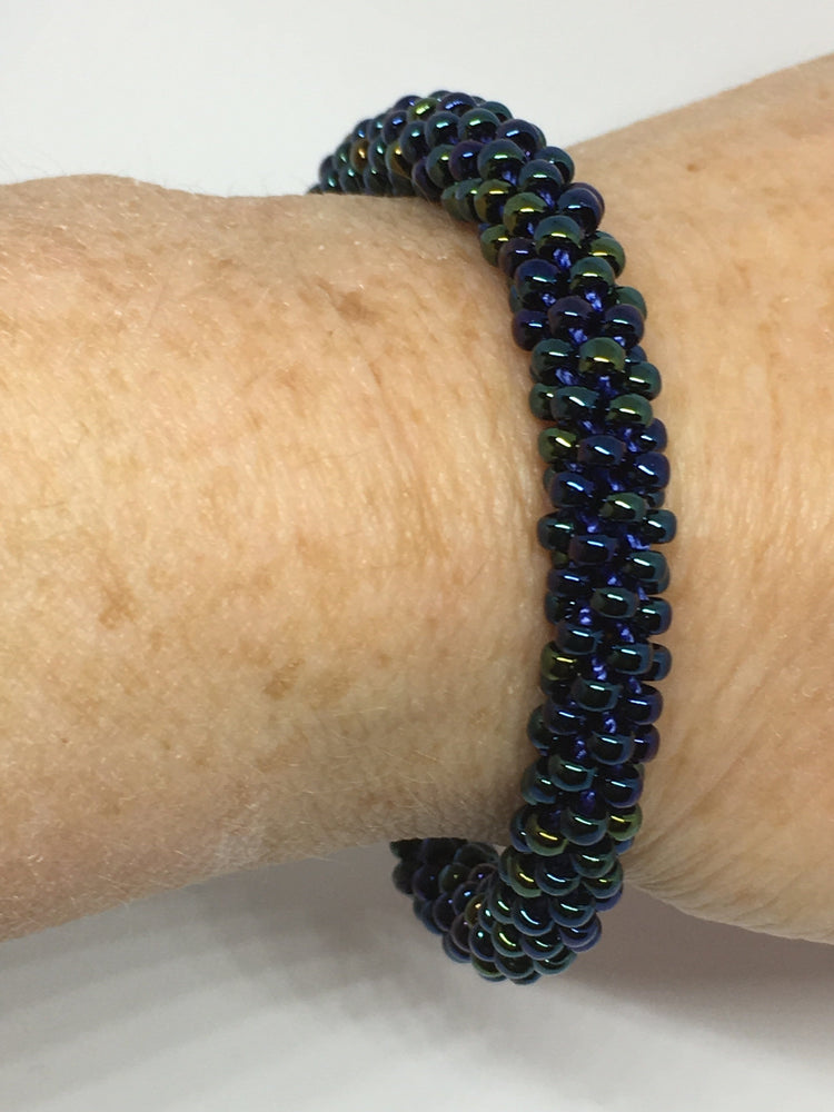 Handmade Beaded Kumihimo Bracelet
