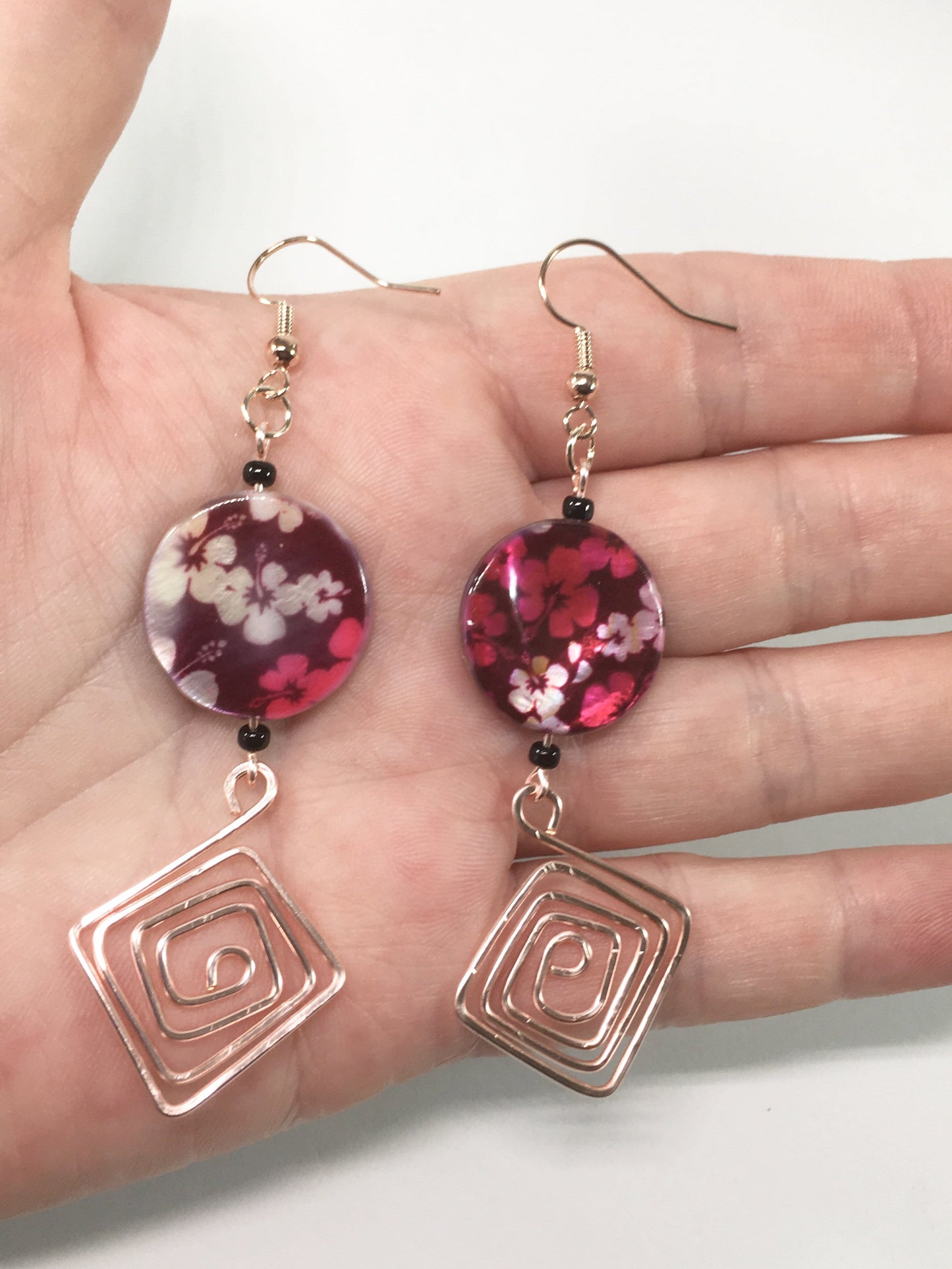 Earrings Floral Shell Earrings Jewelz Galore