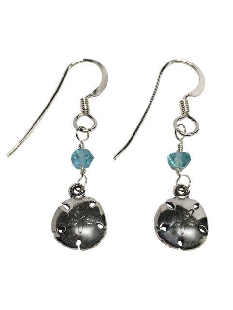 Earrings Sterling Silver And Apatite Sand Dollar Earrings Jewelz Galore Sand Dollar Earrings | Jewelz Galore | Jewellery