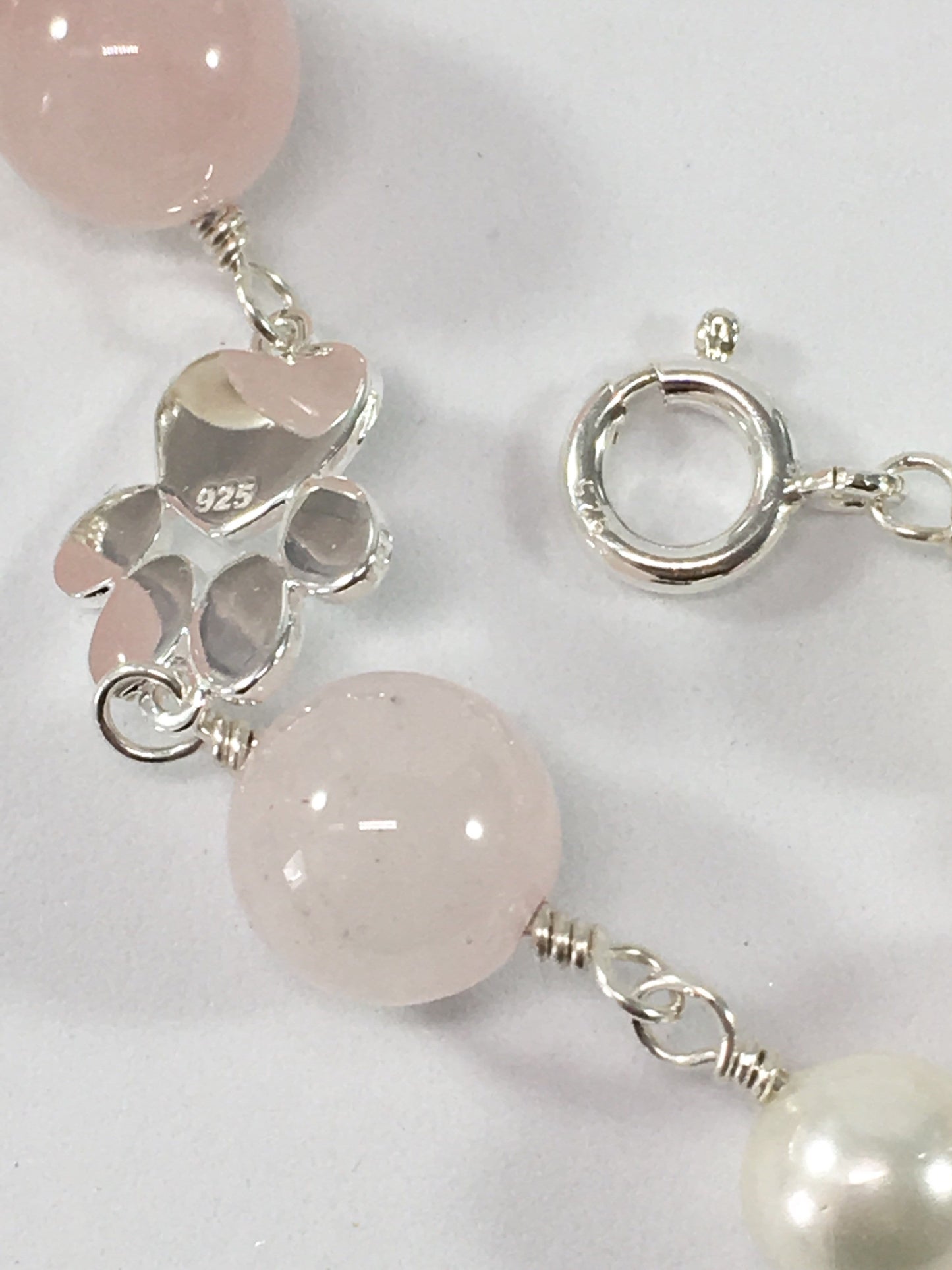 Bracelet Rose Quartz Paw Bracelet Jewelz Galore Rose Quartz Paw Bracelet | Jewelz Galore | Handmade Jewellery Online