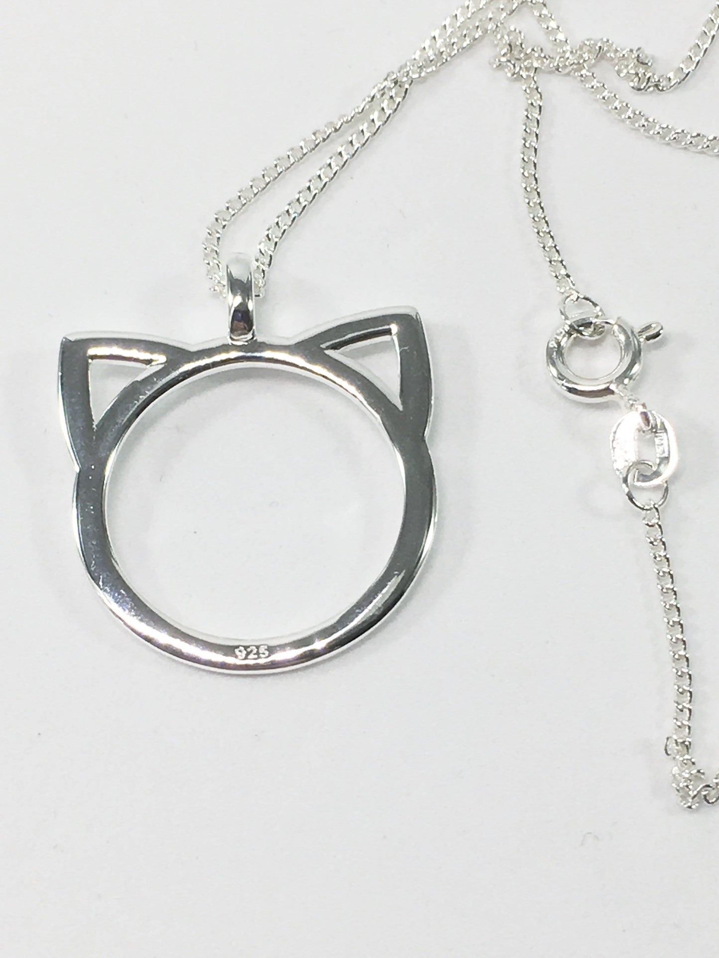 Necklace Sterling Silver Cat Pendant Jewelz Galore