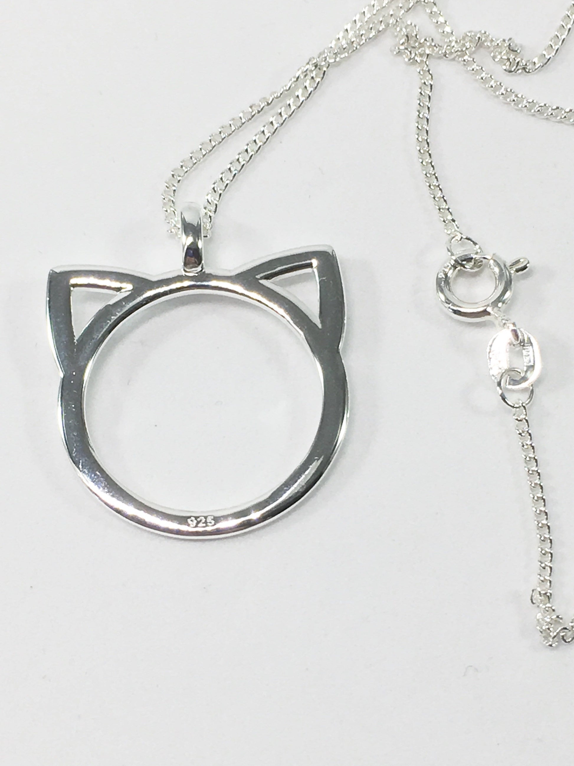 Necklace Sterling Silver Cat Pendant Jewelz Galore