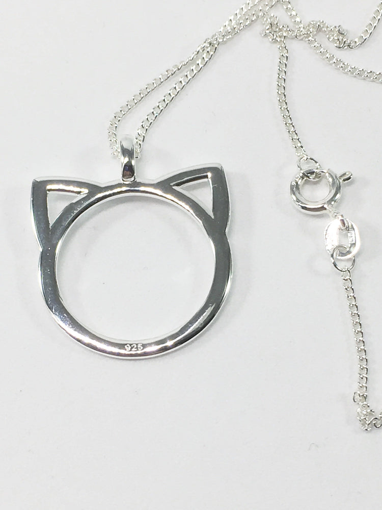 Sterling Silver Cat Pendant